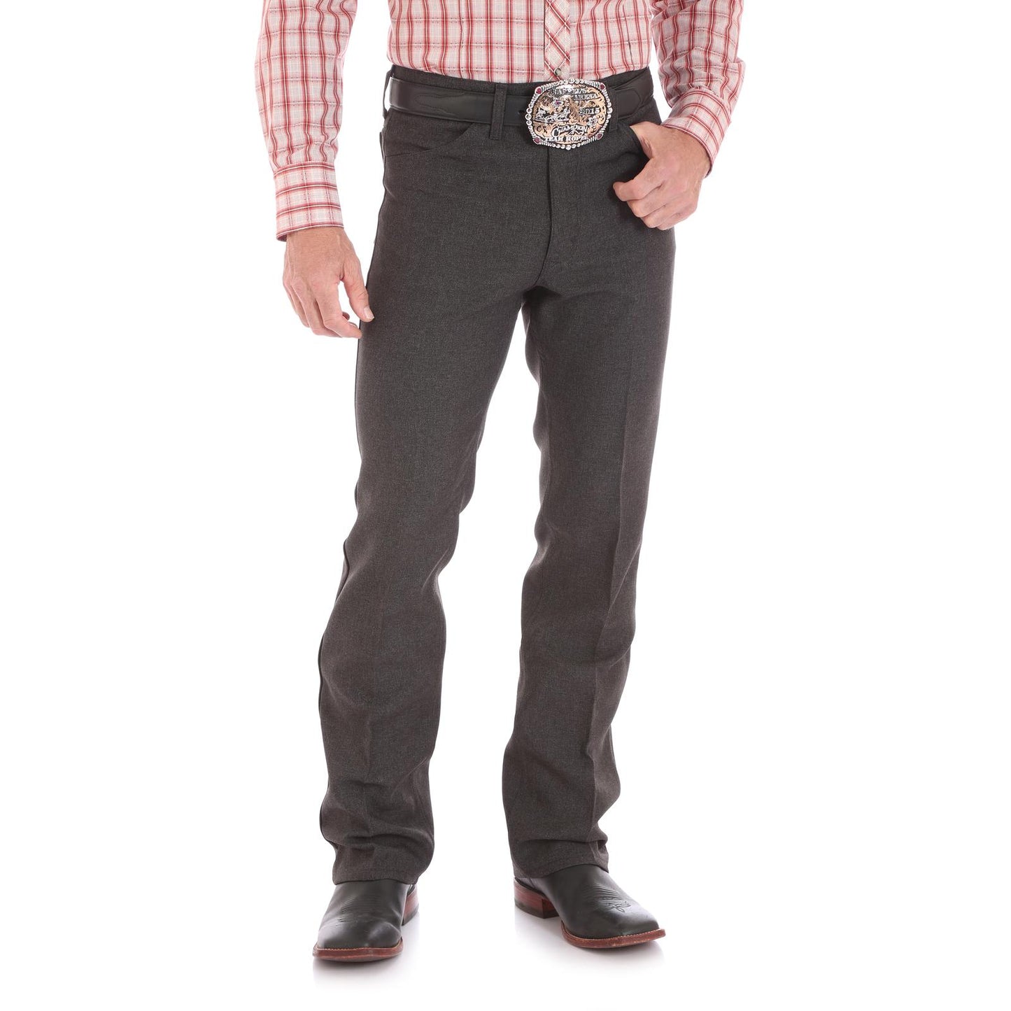 Wrangler® Men's Wrancher® Western Dress Pants - Heather Tan / Black