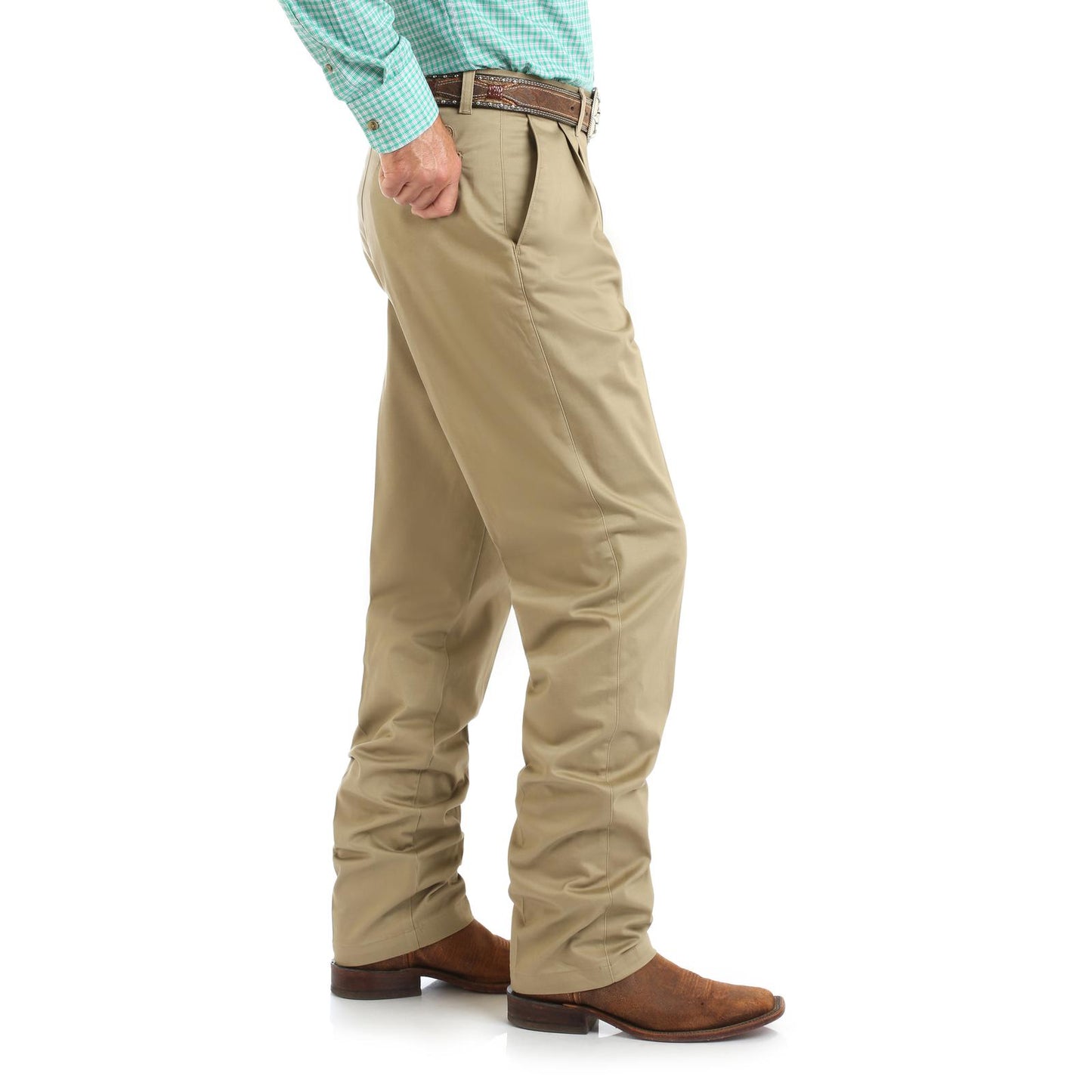 Wrangler Men's Riata Casuals Pleated Front Khaki Pants