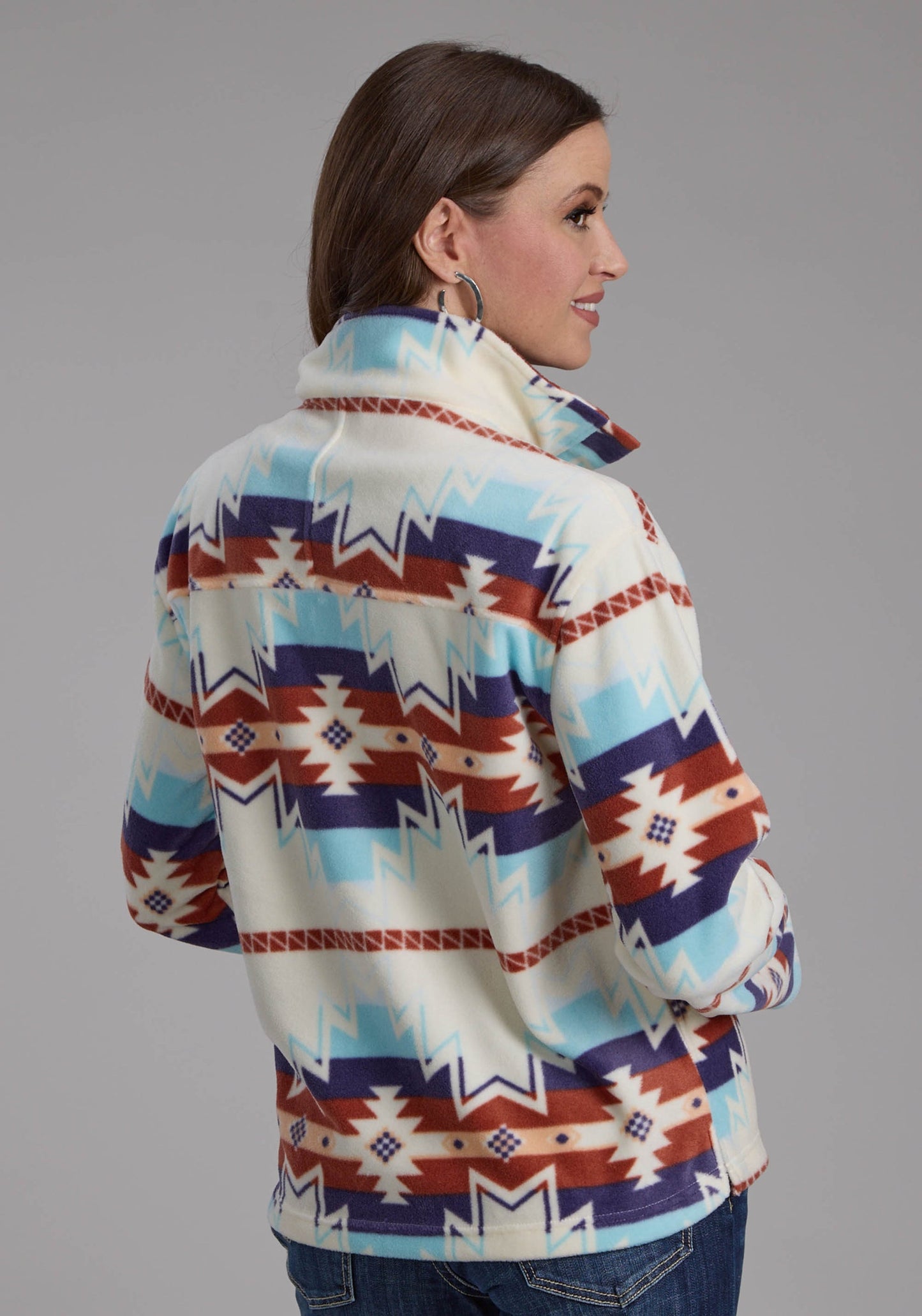 Roper® Women's Aztec Print Polar Micro Fleece Pullover