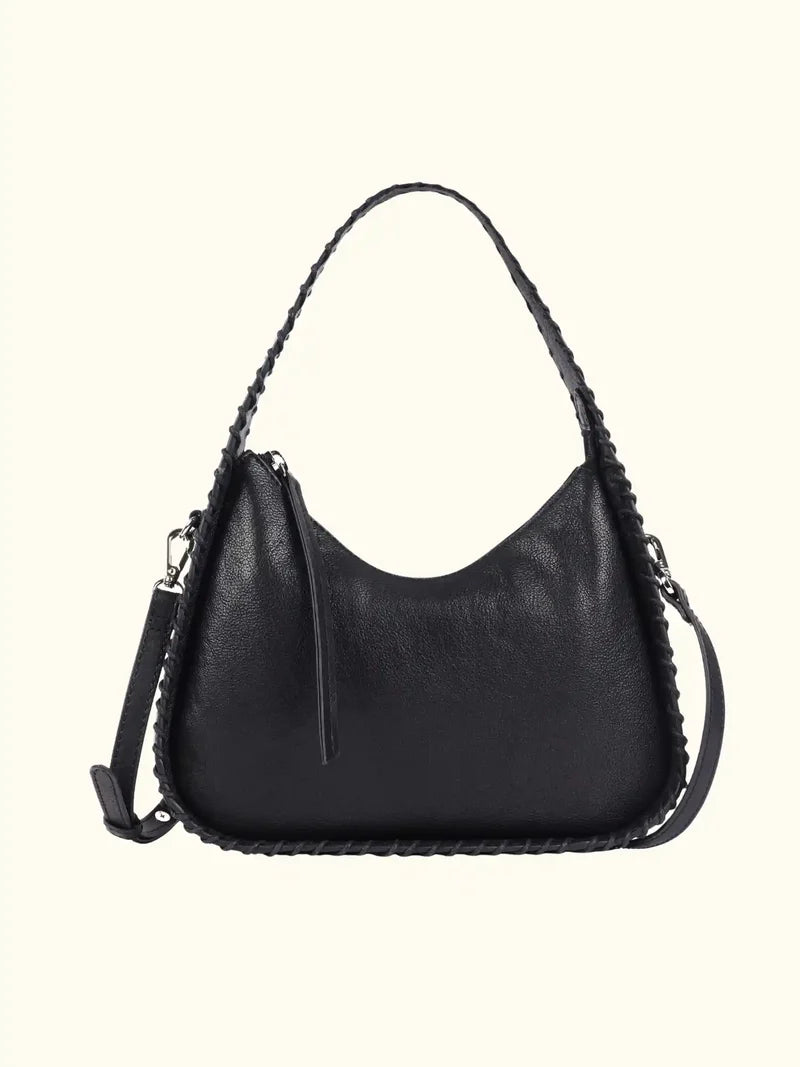 Milo® Women's Black Nico Washed Leather Hobo Bag