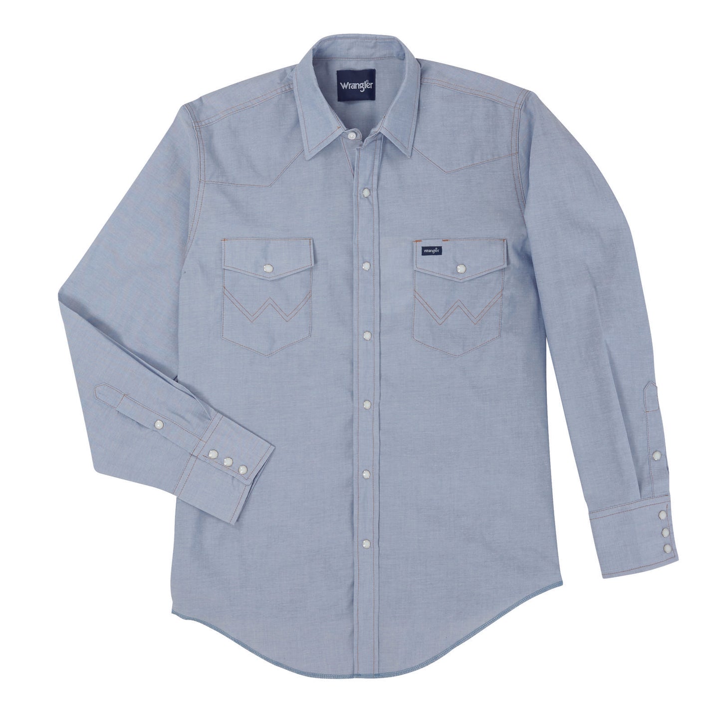 Wrangler® Men's Chambray Long Sleeve Western Work Shirt