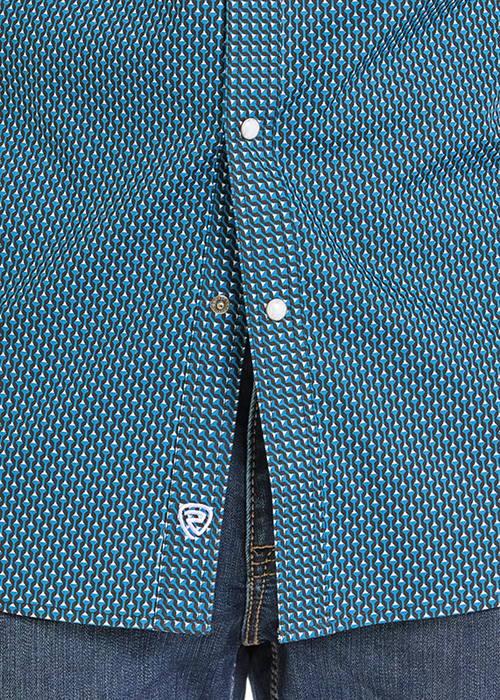 Panhandle Slim® Men's Rock N Roll Blue Long Sleeve Snap Front Western Shirt