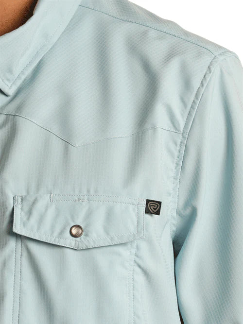 Panhandle Slim® Men's Aqua Tek Ripstop Short Sleeve Snap Front Shirt