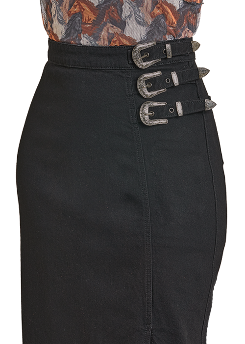 Panhandle Slim® Women's Black Denim Maxi Skirt