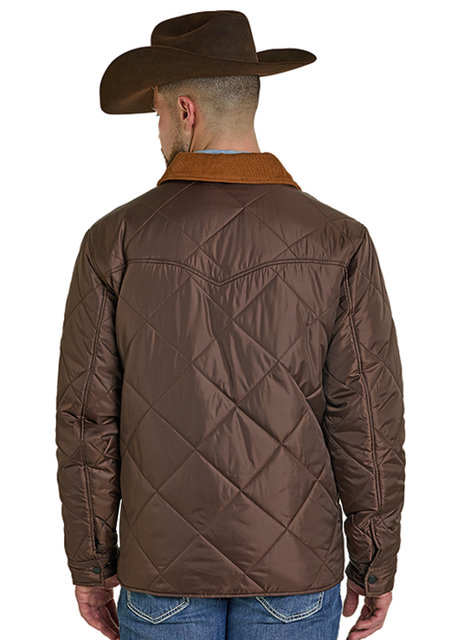 Panhandle Slim® Men's Dark Brown Quilted Zip Front Puff Jacket