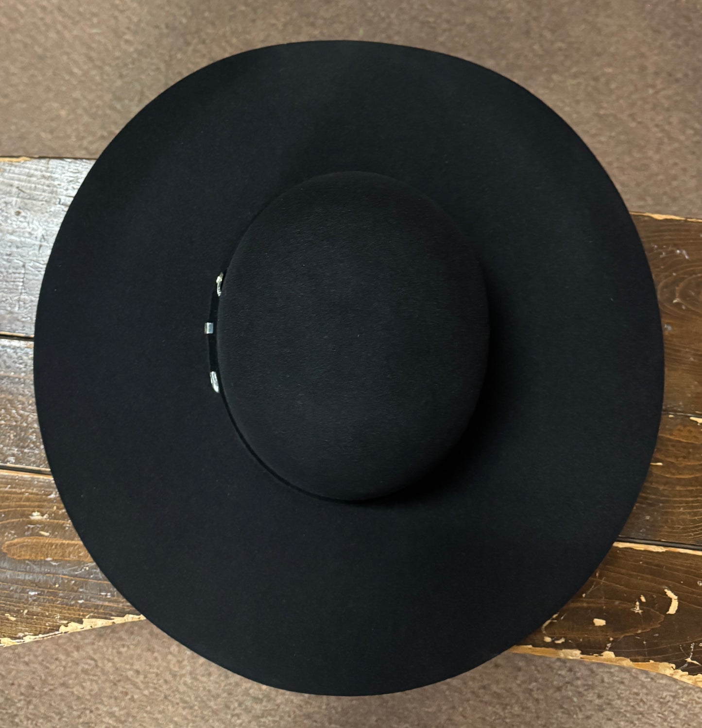 Serratelli® 6X Black 4 1/2" Brim Open Crown Fur Felt Cowboy Hat
