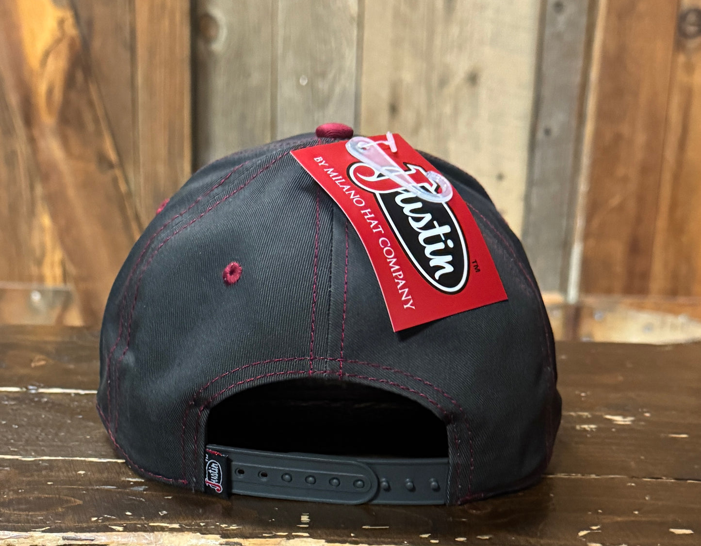 Justin's Gray and Fuschia Cap