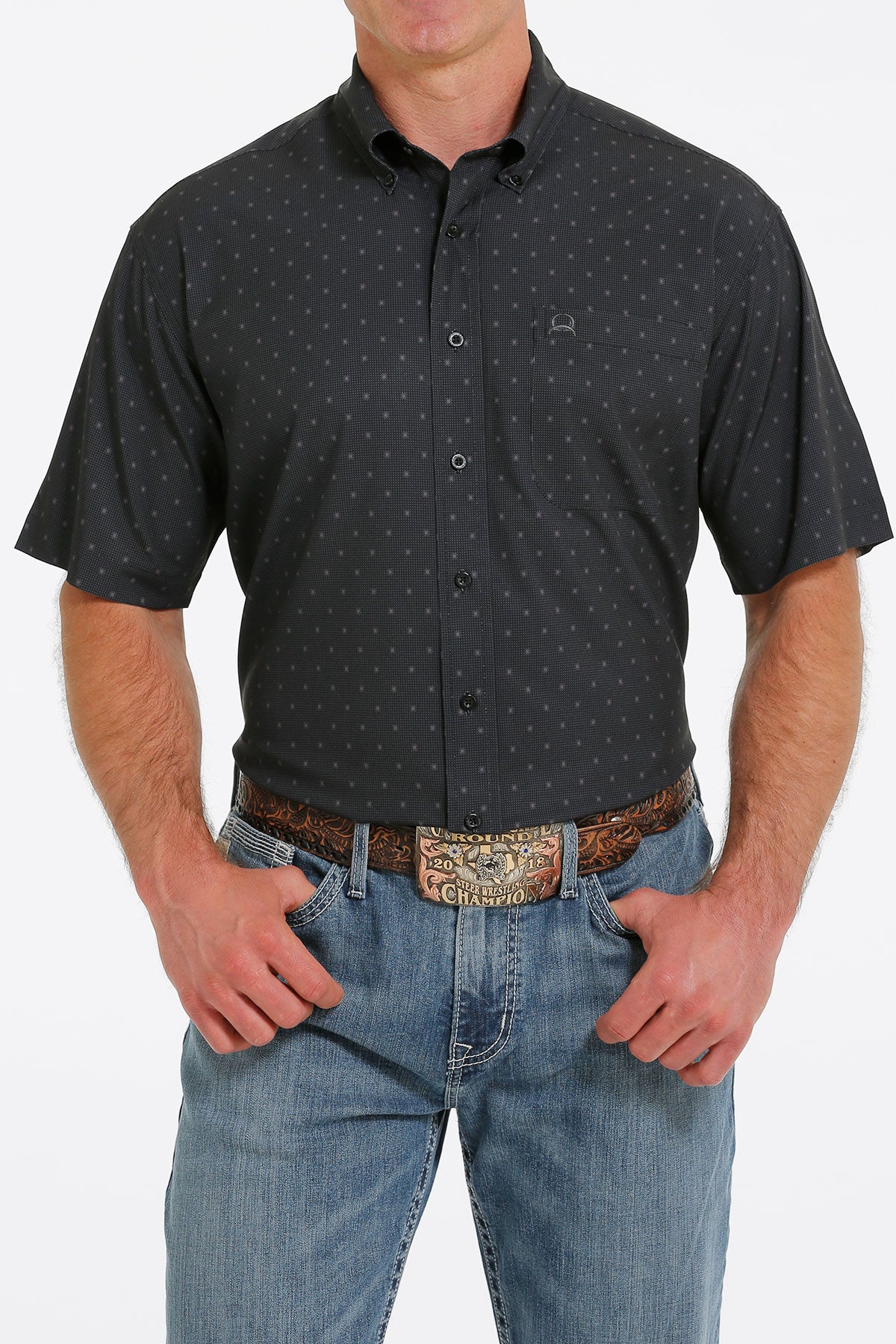 Cinch Men's Black Arena Flex Short Sleeve Button Front Western Shirt Solano's Boot & Western Wear Cinch Men's Black Arena Flex Short Sleeve Button Front Western Shirt Solano's Boot & Western Wear