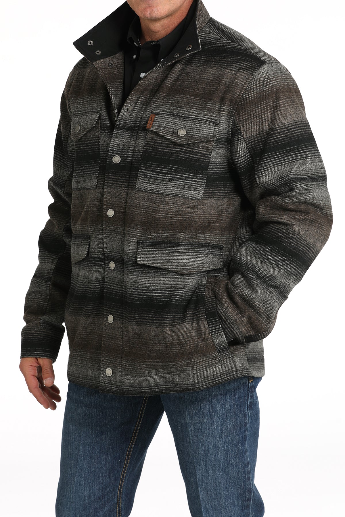 Cinch® Men's Wooly Gray Snap Front Ranch Coat