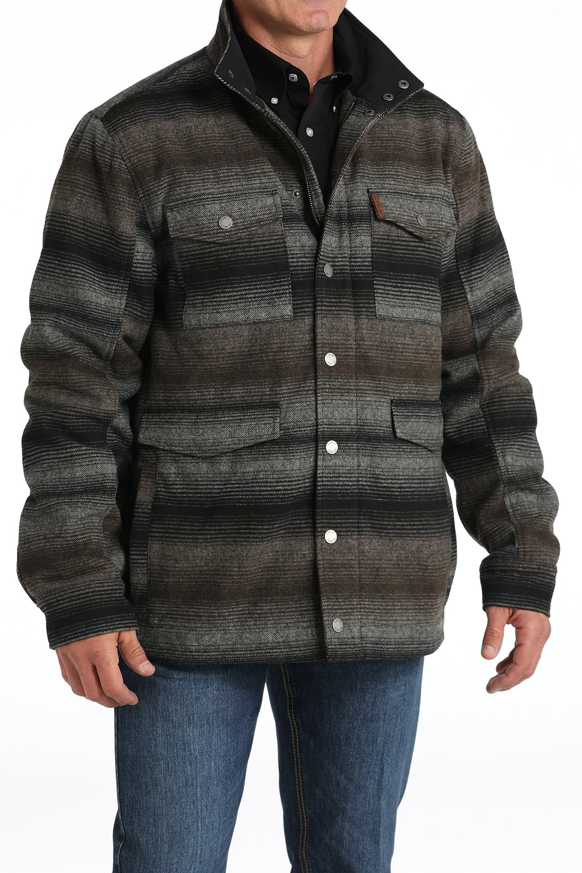 Cinch® Men's Wooly Gray Snap Front Ranch Coat