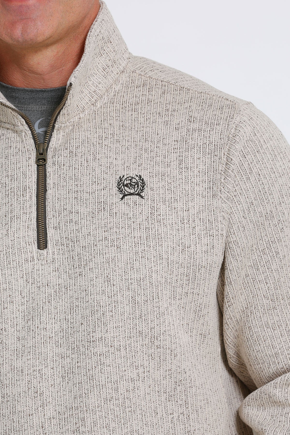 Cinch® Men's Stone 1/4 Zip Long Sleeve Pullover Sweater