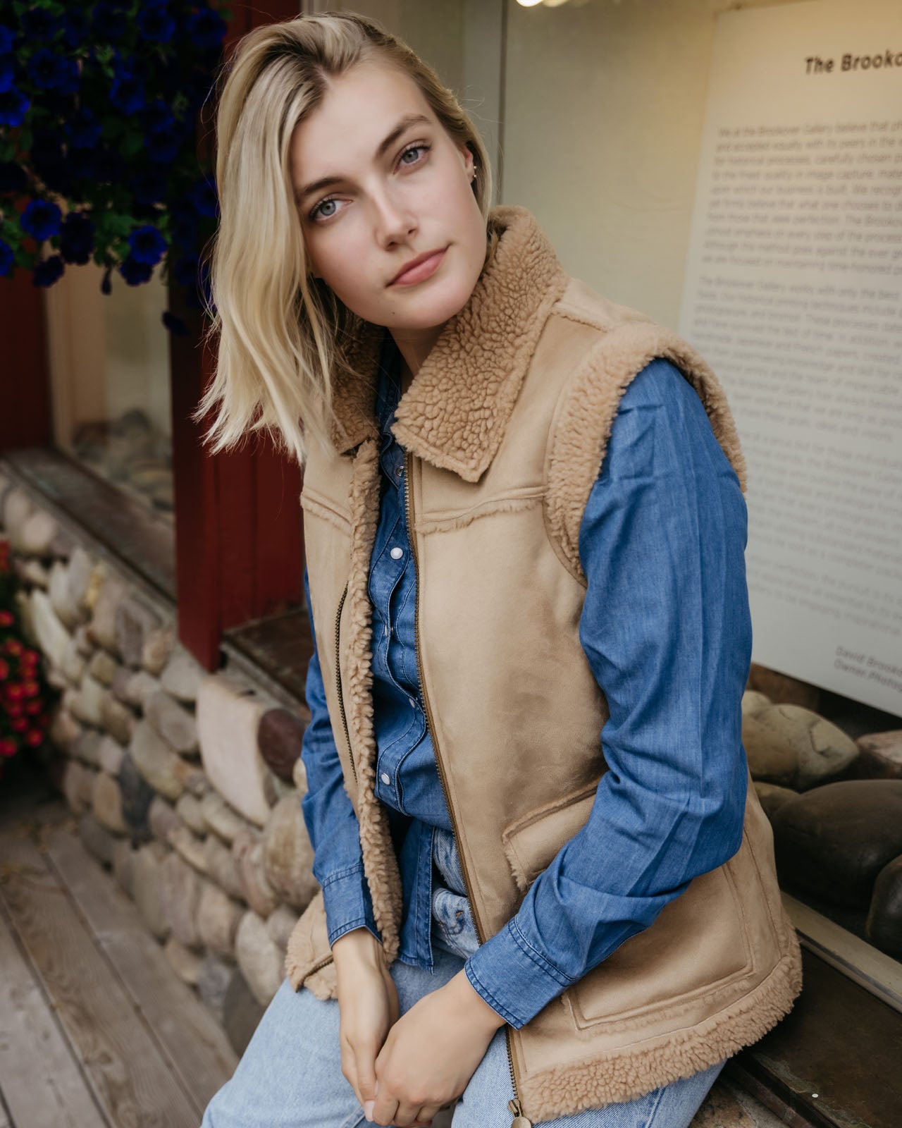 Outback® Women's Kimberly Tan Berber Lined Vest