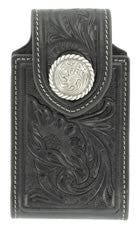 Nocona Tooled Concho Leather Phone Case