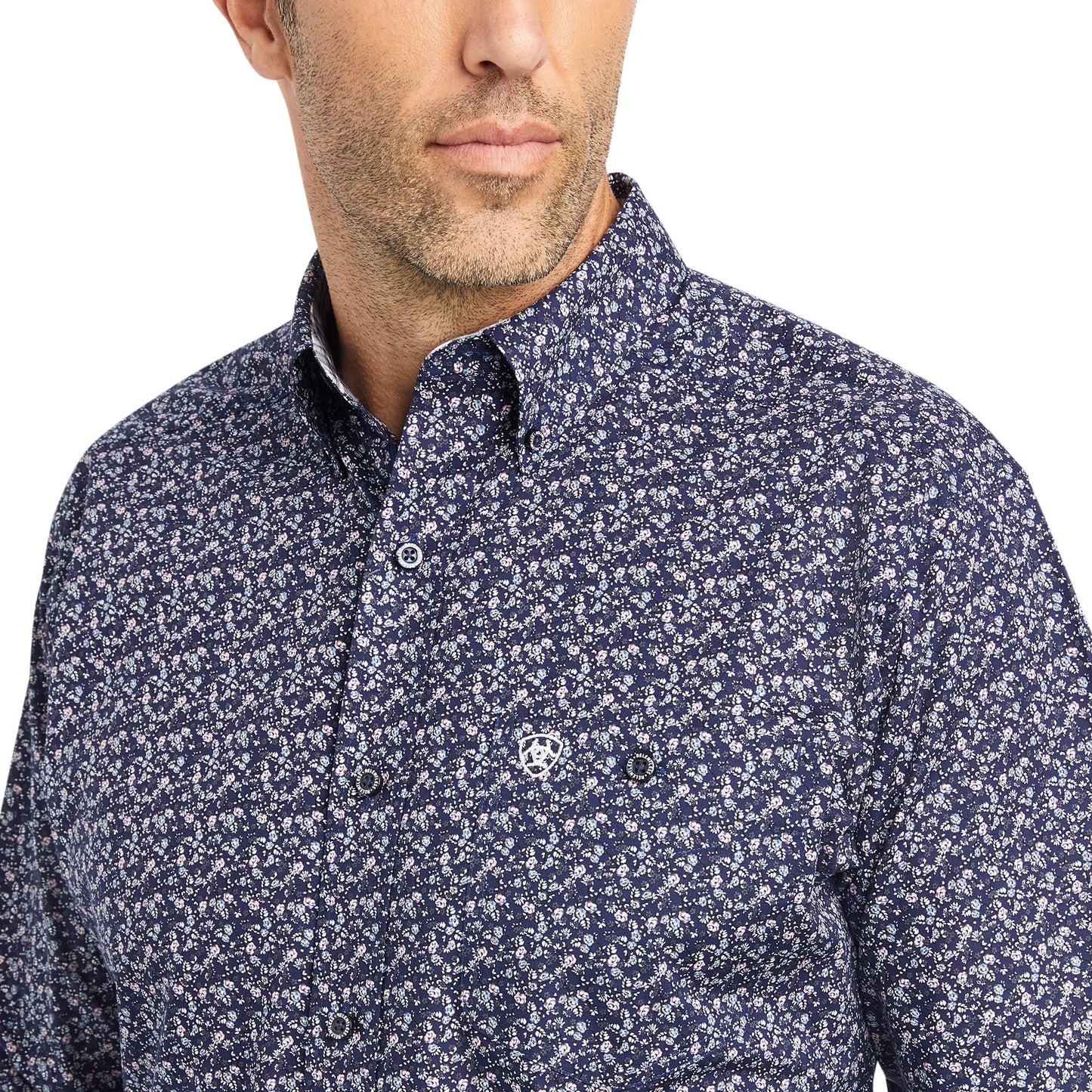 Ariat® Men's Trailblazer Floral Print Long Sleeve Button Front Shirt