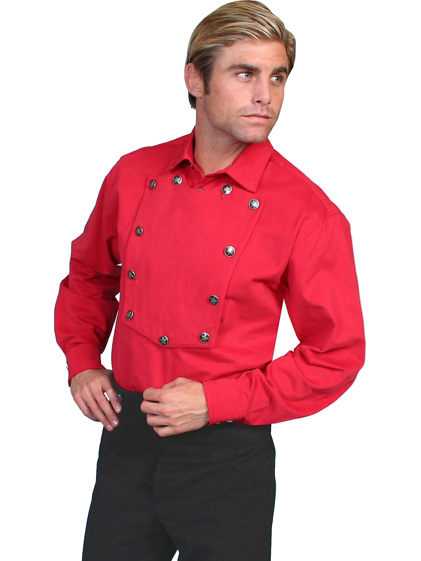 Wah Maker® Men's Cavalry Bib Long Sleeve Old West Shirt
