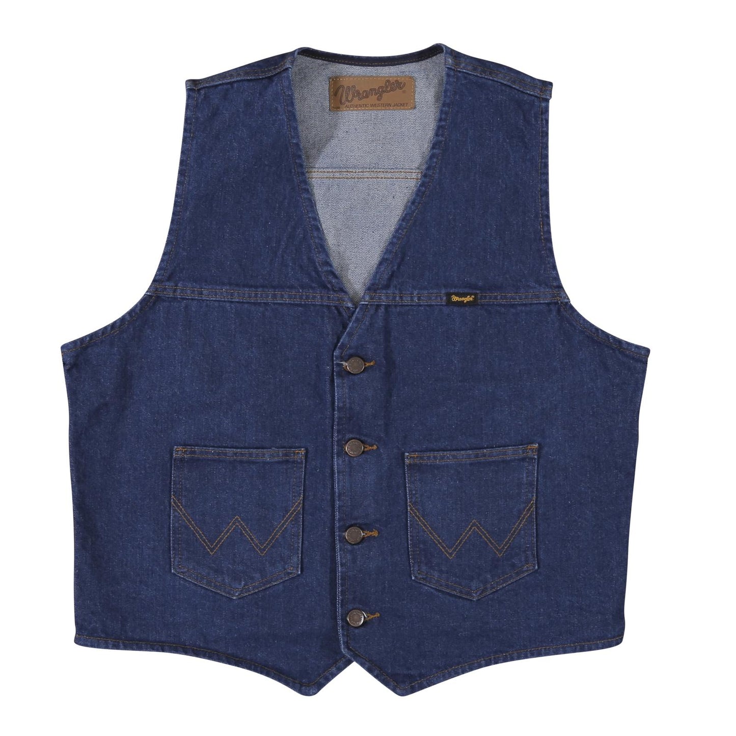 Wrangler® Men's Traditional Unlined Button Front Western Denim Vest