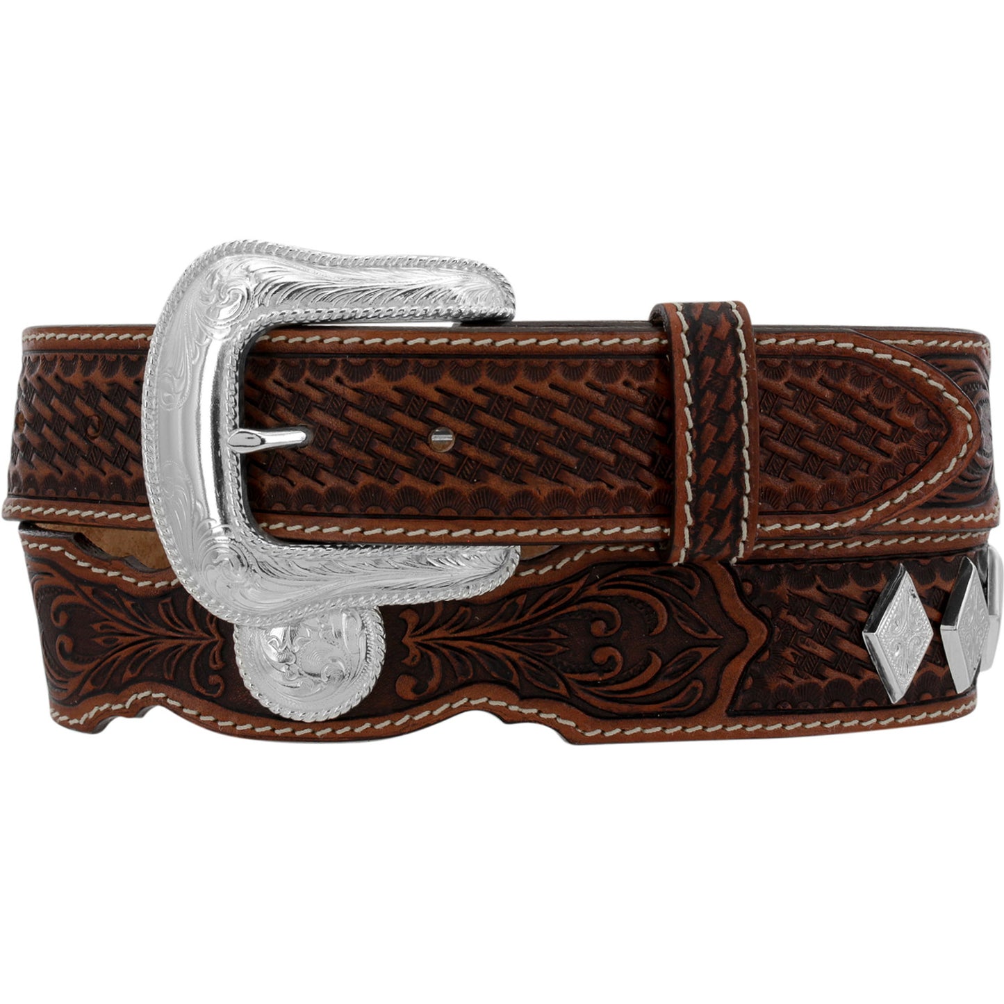 Tony Lama Men's Still Water Creek Leather Belt