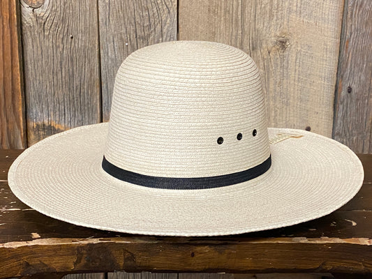 SunBody® Open Crown 4" Brim Natural Palm Leaf Straw Cowboy Hat