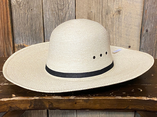 SunBody® Open Crown 4 1/2" Brim Natural Palm Leaf Straw Cowboy Hat