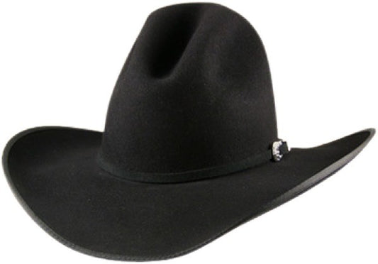 Serratelli® 6X Gus Bound Edge Felt Cowboy Hat - Black / Granite / Silver Belly