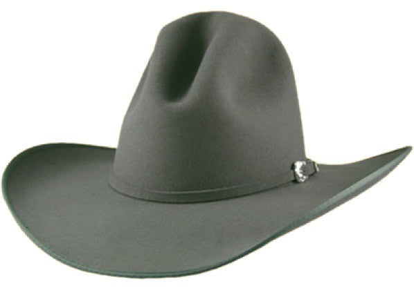 Serratelli® 6X Gus Bound Edge Felt Cowboy Hat - Black / Granite / Silver Belly