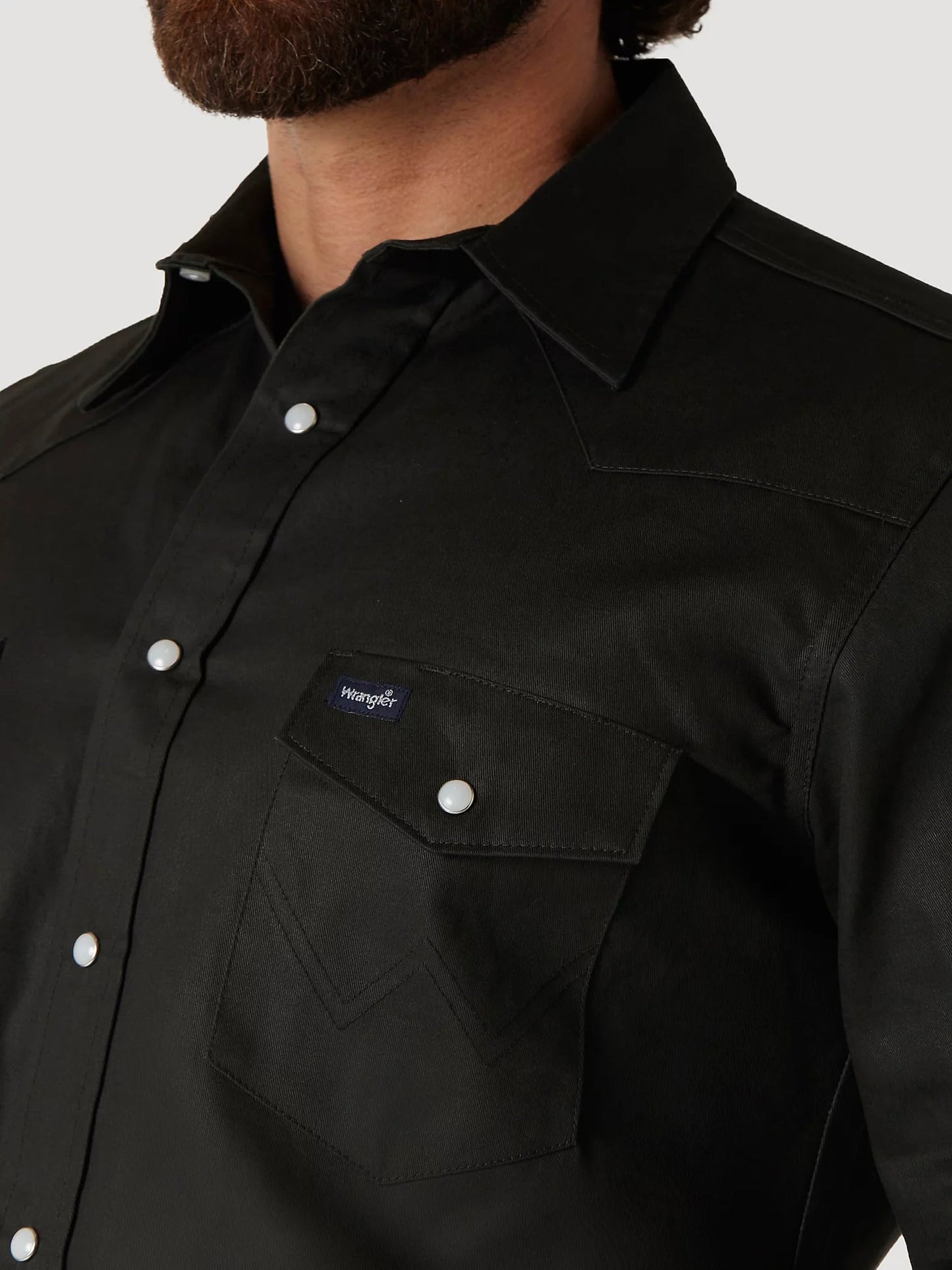 Wrangler® Men's Cowboy Cut® Twill Long Sleeve Snap Front Western Work Shirt