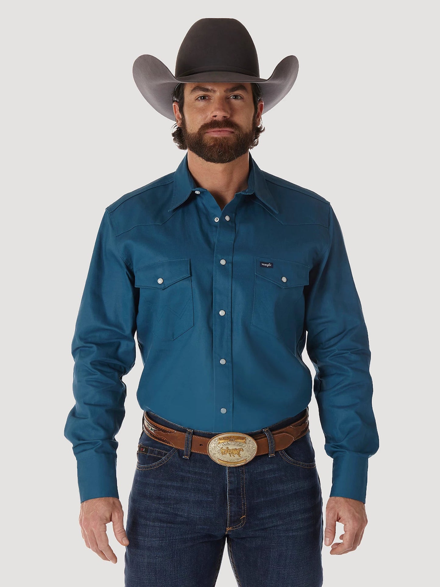 Wrangler® Men's Cowboy Cut® Twill Long Sleeve Snap Front Western Work Shirt