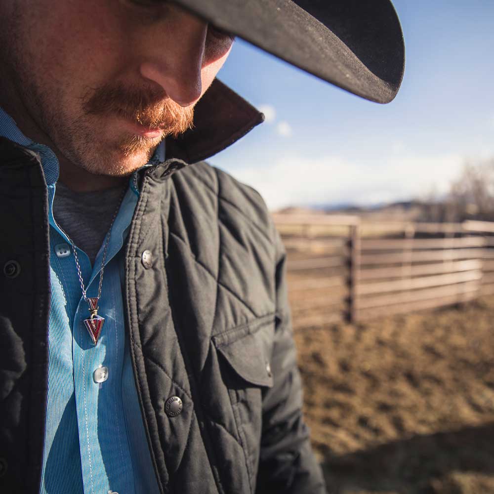 Montana Silversmiths® Men's 23" Red Rock Armor Necklace