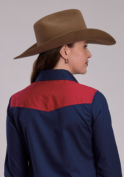 Roper® Women's Stars and Stripes Long Sleeve Snap Front Shirt
