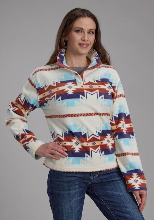 Roper® Women's Aztec Print Polar Micro Fleece  Pullover