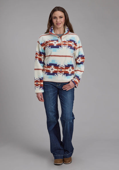 Roper® Women's Aztec Print Polar Micro Fleece  Pullover