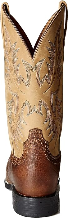 Ariat® Men's Heritage Stockman Tumbled Brown Beige Cowboy Boots