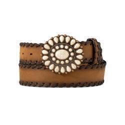 Ariat® Women's Brown Leather Whip Lace Leather Belt