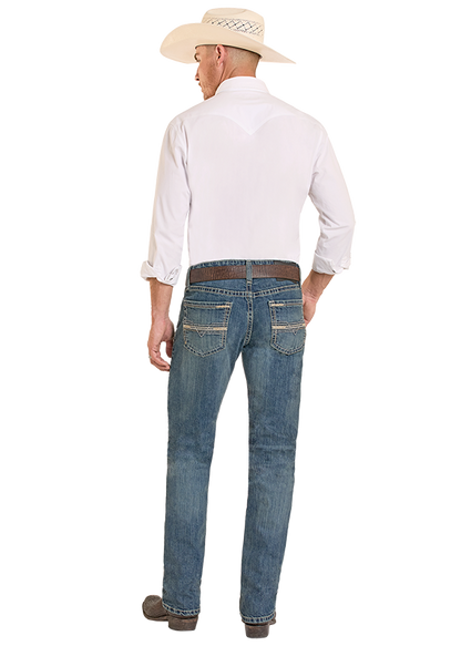 Panhandle Slim® Men's Medium Wash Ladder Stitch Denim Jeans