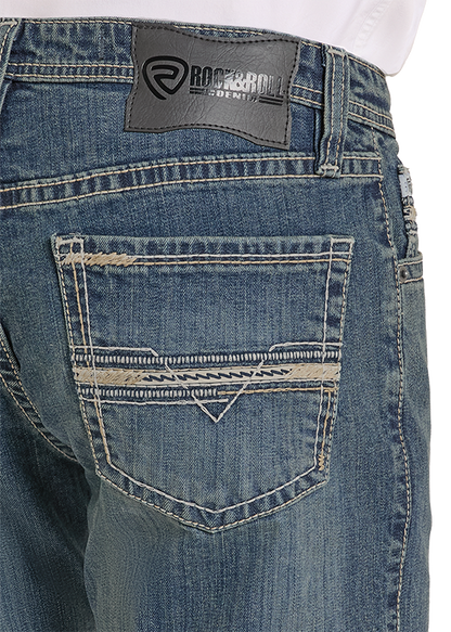 Panhandle Slim® Men's Medium Wash Ladder Stitch Denim Jeans
