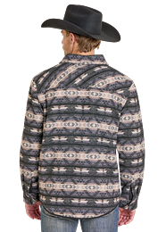 Panhandle Slim® Men's Aztec Print Reversible Shirt Jacket