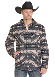 Panhandle Slim® Men's Aztec Print Reversible Shirt Jacket