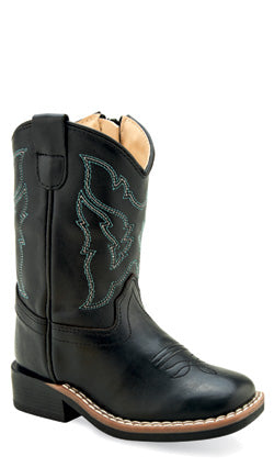 Jama Old West® Infant Black Square Toe Cowboy Boots