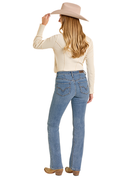 Panhandle Slim® Women's Yoke Detail High Rise Denim Pants