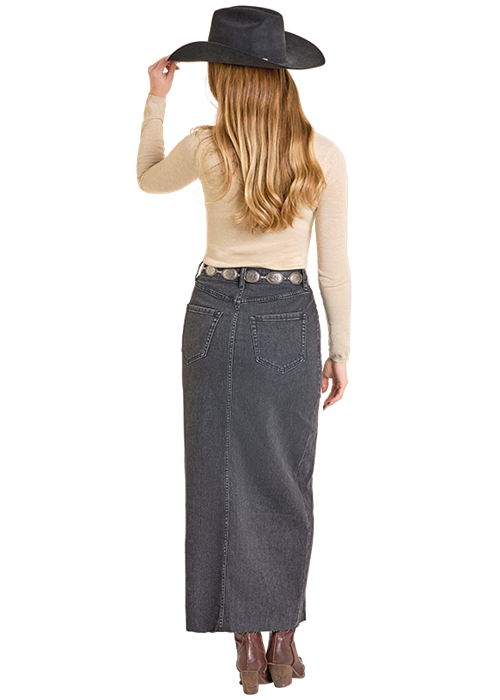 Panhandle Slim® Women's Black Denim Maxi Skirt