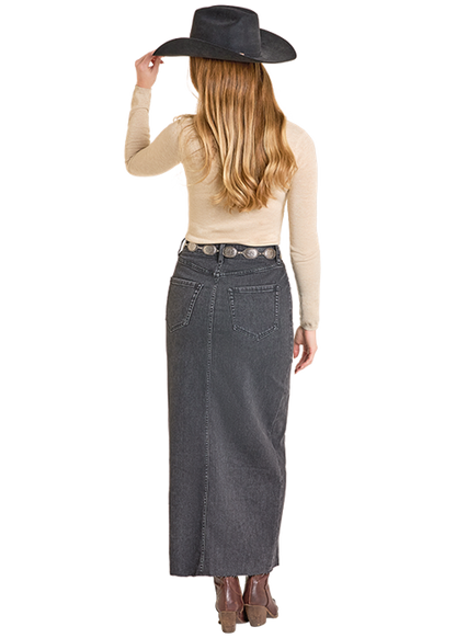 Panhandle Slim® Women's Black Denim Maxi Skirt