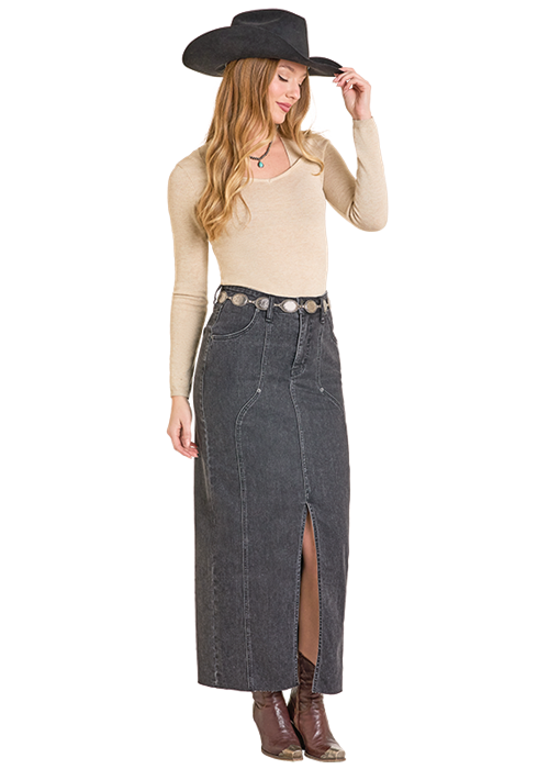 Panhandle Slim® Women's Black Denim Maxi Skirt