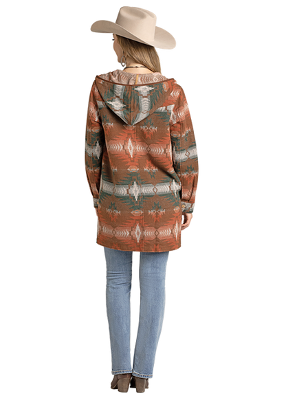 Panhandle Slim® Women's Rock N Roll Aztec Jacquard Hooded Coat