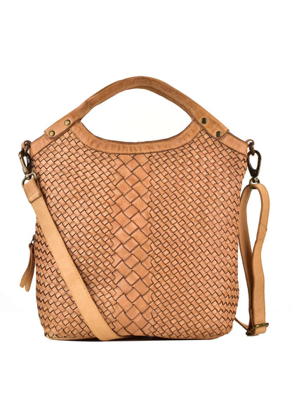 Milo Basket Weave Perth Washed Leather Tote