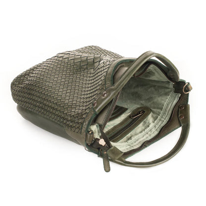 Milo Basket Weave Perth Washed Leather Tote