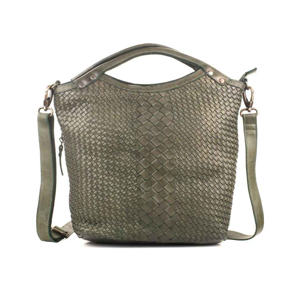 Milo Basket Weave Perth Washed Leather Tote