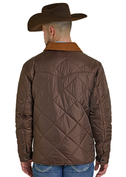Panhandle Slim® Men's Dark Brown Quilted Zip Front Puff Jacket