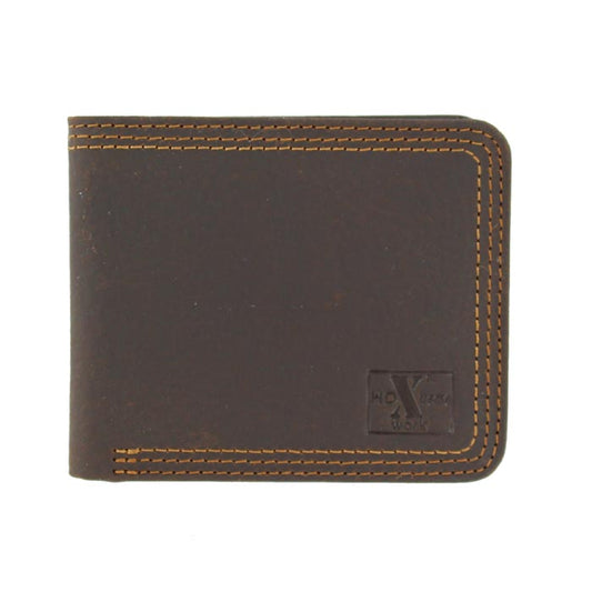 HDXtreme® Men's Brown Leather Bi-Fold Wallet