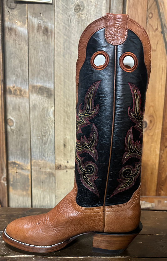 Hondo® Walnut Spanish Shoulder Full Grain Leather Buckaroo Tall Top Cowboy Boots