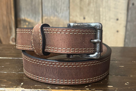 Heritage Leathers® The Texan Crazy Horse Double Stitched Work / Gun Belt